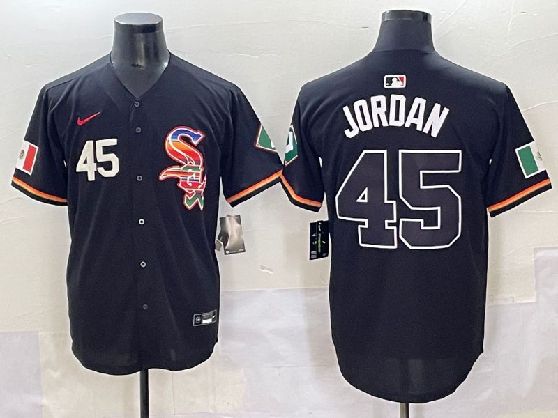 Men 2025 Chicago White Sox #45 Jordan Black Game Nike MLB Jersey style 54->chicago white sox->MLB Jersey
